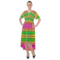 Peace And Love Front Wrap High Low Dress by Thespacecampers