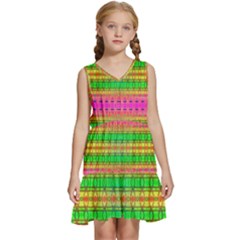 Peace And Love Kids  Sleeveless Tiered Mini Dress