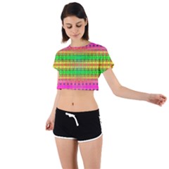 Peace And Love Tie Back Short Sleeve Crop Tee by Thespacecampers