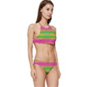 Peace And Love Banded Triangle Bikini Set View3