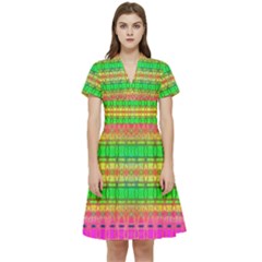 Peace And Love Short Sleeve Waist Detail Dress by Thespacecampers