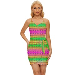 Peace And Love Wrap Tie Front Dress