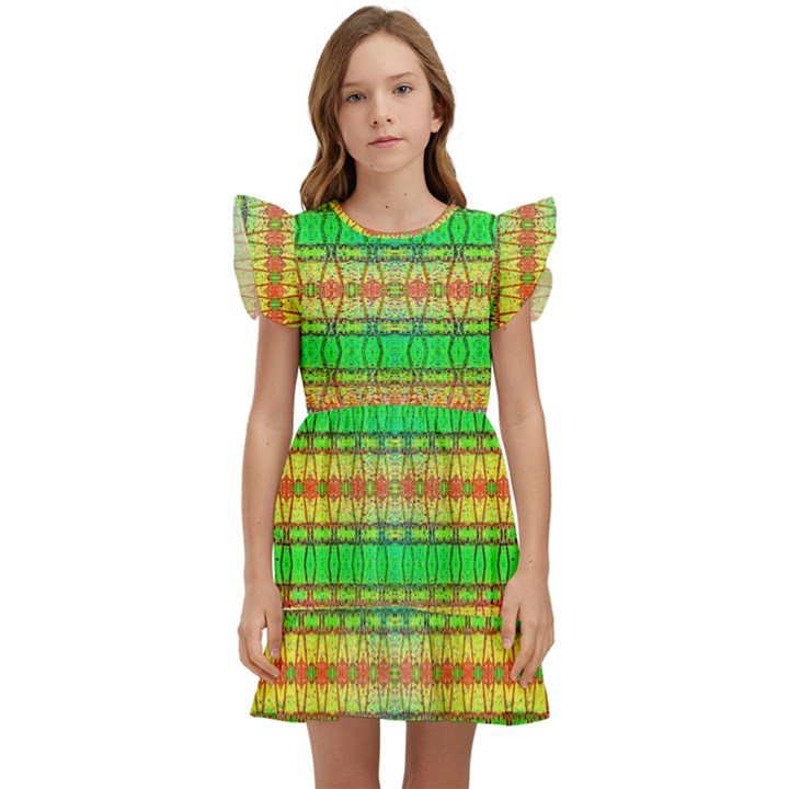 Peace And Love Kids  Winged Sleeve Dress