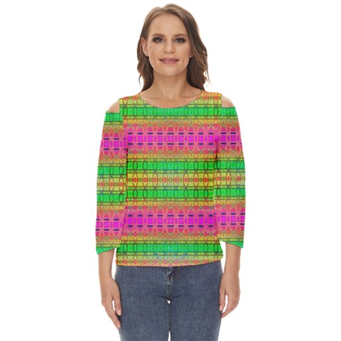 Peace And Love Cut Out Wide Sleeve Top by Thespacecampers