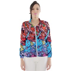 Graffiti-wall-mural-painting-arts Women s Windbreaker