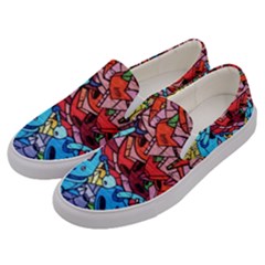 Graffiti-wall-mural-painting-arts Men s Canvas Slip Ons by Simbadda