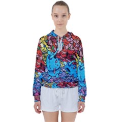 Graffiti-wall-mural-painting-arts Women s Tie Up Sweat