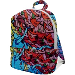 Graffiti-wall-mural-painting-arts Zip Up Backpack by Simbadda