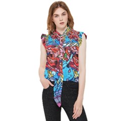 Graffiti-wall-mural-painting-arts Frill Detail Shirt by Simbadda