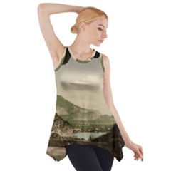 Ponale Road, Garda, Italy  Side Drop Tank Tunic by ConteMonfrey