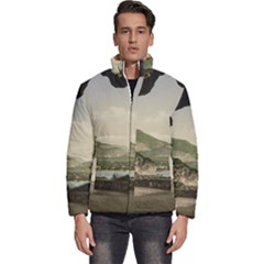 Ponale Road, Garda, Italy  Men s Puffer Bubble Jacket Coat