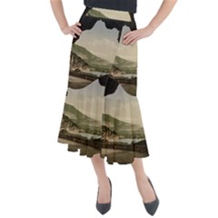 Ponale Road, Garda, Italy  Midi Mermaid Skirt by ConteMonfrey