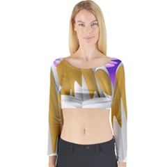 Europa Positive Thinking Mountain Long Sleeve Crop Top by Wegoenart