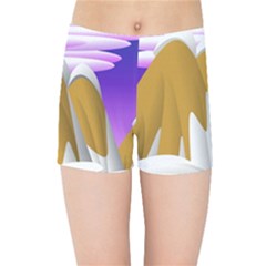 Europa Positive Thinking Mountain Kids  Sports Shorts by Wegoenart