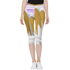 Europa Positive Thinking Mountain Inside Out Lightweight Velour Capri Leggings  by Wegoenart