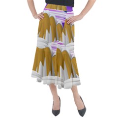 Europa Positive Thinking Mountain Midi Mermaid Skirt by Wegoenart