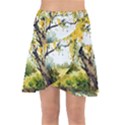 Landscape Painting Meadow Garden Wrap Front Skirt View1