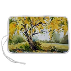 Landscape Painting Meadow Garden Pen Storage Case (l) by Wegoenart