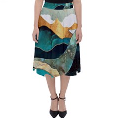 Ocean Whale Painting Sea Undersea Classic Midi Skirt by Wegoenart