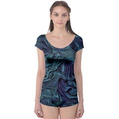 Abstract Waves Background Texture Wave Boyleg Leotard  by Wegoenart