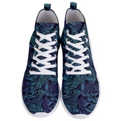 Abstract Waves Background Texture Wave Men s Lightweight High Top Sneakers by Wegoenart