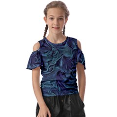 Abstract Waves Background Texture Wave Kids  Butterfly Cutout Tee by Wegoenart