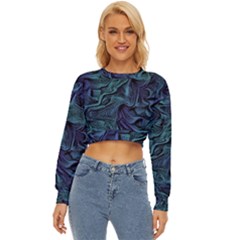 Abstract Waves Background Texture Wave Lightweight Long Sleeve Sweatshirt by Wegoenart