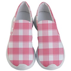 Pink And White Plaids Women s Lightweight Slip Ons by ConteMonfrey