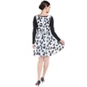 Black And White Leopard Print Jaguar Dots Plunge Pinafore Dress View2