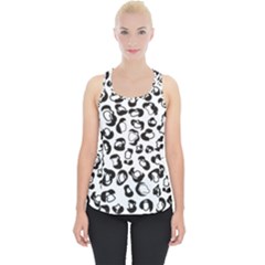 Black And White Leopard Print Jaguar Dots Piece Up Tank Top by ConteMonfrey