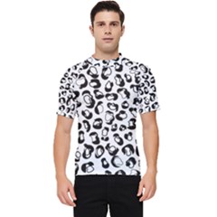 Black And White Leopard Print Jaguar Dots Men s Short Sleeve Rash Guard