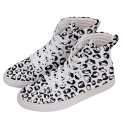 Black And White Leopard Print Jaguar Dots Men s Hi-top Skate Sneakers by ConteMonfrey