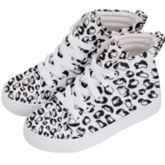 Black And White Leopard Print Jaguar Dots Kids  Hi-top Skate Sneakers by ConteMonfrey