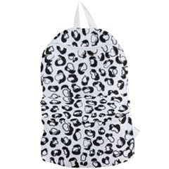 Black And White Leopard Print Jaguar Dots Foldable Lightweight Backpack by ConteMonfrey