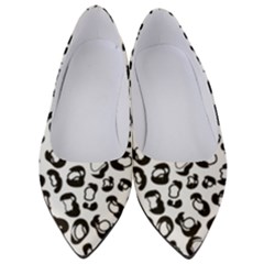 Black And White Leopard Print Jaguar Dots Women s Low Heels by ConteMonfrey