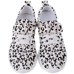 Black And White Leopard Print Jaguar Dots Women s Velcro Strap Shoes by ConteMonfrey