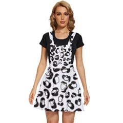 Black And White Leopard Print Jaguar Dots Apron Dress by ConteMonfrey