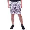 Black And White Leopard Print Jaguar Dots Men s Pocket Shorts View1