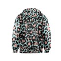 Blue And Pink Jaguar Dots Leopard Black And White Leopard Print Jaguar Dots Kids  Pullover Hoodie View2