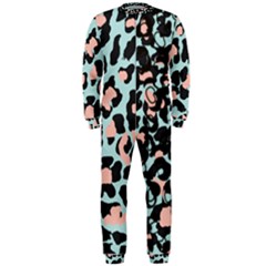 Blue And Pink Jaguar Dots Leopard Black And White Leopard Print Jaguar Dots Onepiece Jumpsuit (men) by ConteMonfrey