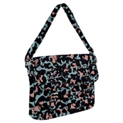 Blue And Pink Jaguar Dots Leopard Black And White Leopard Print Jaguar Dots Buckle Messenger Bag