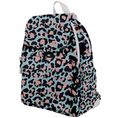 Blue And Pink Jaguar Dots Leopard Black And White Leopard Print Jaguar Dots Top Flap Backpack