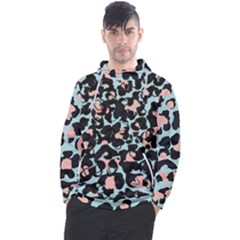 Blue And Pink Jaguar Dots Leopard Black And White Leopard Print Jaguar Dots Men s Pullover Hoodie