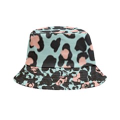 Blue And Pink Jaguar Dots Leopard Black And White Leopard Print Jaguar Dots Bucket Hat