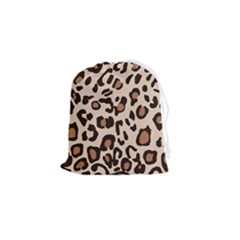 Leopard Jaguar Dots Drawstring Pouch (small) by ConteMonfrey