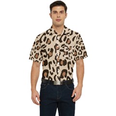 Leopard Jaguar Dots Men s Short Sleeve Pocket Shirt  by ConteMonfrey