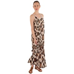 Leopard Jaguar Dots Cami Maxi Ruffle Chiffon Dress by ConteMonfrey