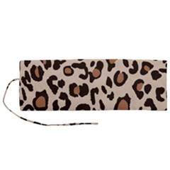 Leopard Jaguar Dots Roll Up Canvas Pencil Holder (m) by ConteMonfrey