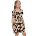 Leopard Jaguar Dots Kids  Short Sleeve Tiered Mini Dress View3