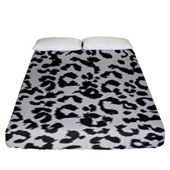 Grey And Black Jaguar Dots Fitted Sheet (king Size) by ConteMonfrey